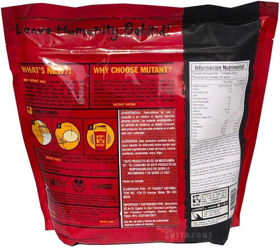 Mutant Whey 5 Lbs Sabor Vainilla Mutant.