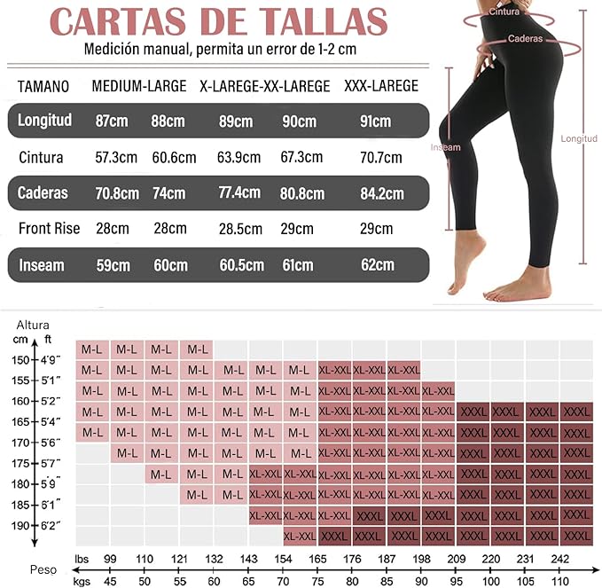 OPUEW Paquete de 3 Leggins Deportivos Mujer, Pantalones de Yoga con Control de Abdomen, Cintura Alta