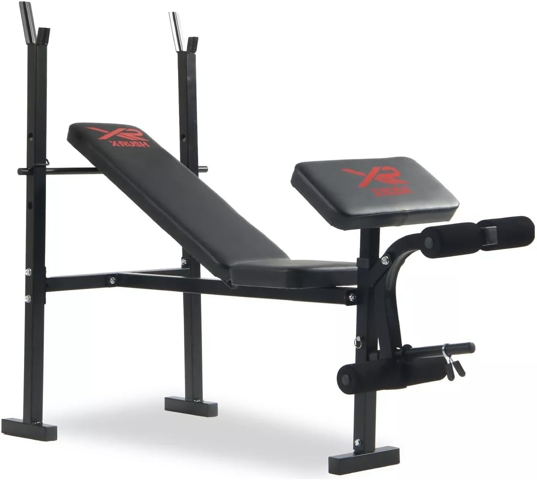 Banca de Pesas Profesional 300 kg – 3 Niveles (Plano, Inclinado, Declinado) + Soporte para Piernas – Estructura de Acero Reforzado, Ideal para Press Banca y Abdominales