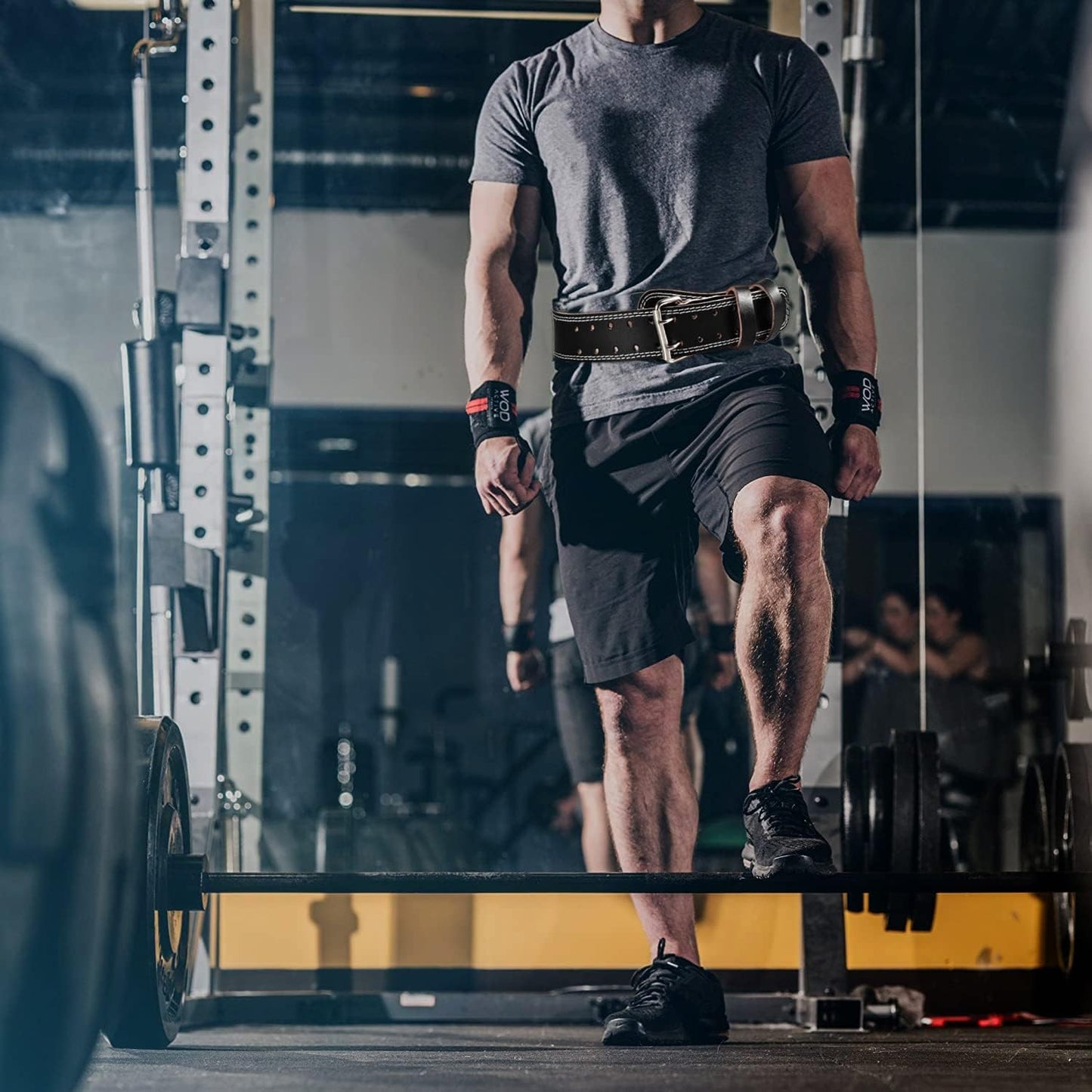Wodoso Cinturón para Pesas con Forro de eva para protección de Las áreas Lumbar y Abdominal en Entrenamiento, Rutina de Gym o Gimnasio