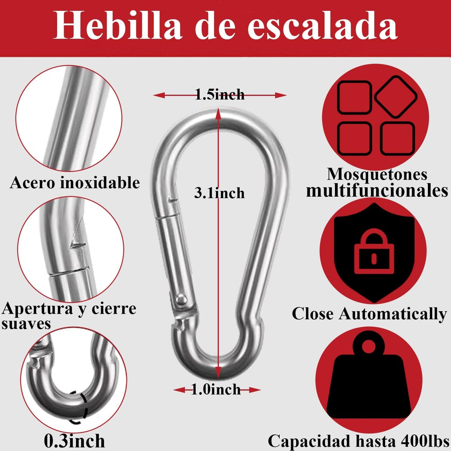 PERFECTOP Accesorios de Polea de Cable para Ejercicio en Casa,Combo de Accesorios para Poleas de Gym, Agarres y Equipos de Gimnasio,Mango en D, Cuerda de tríceps y 3 Alpinistične zaponke