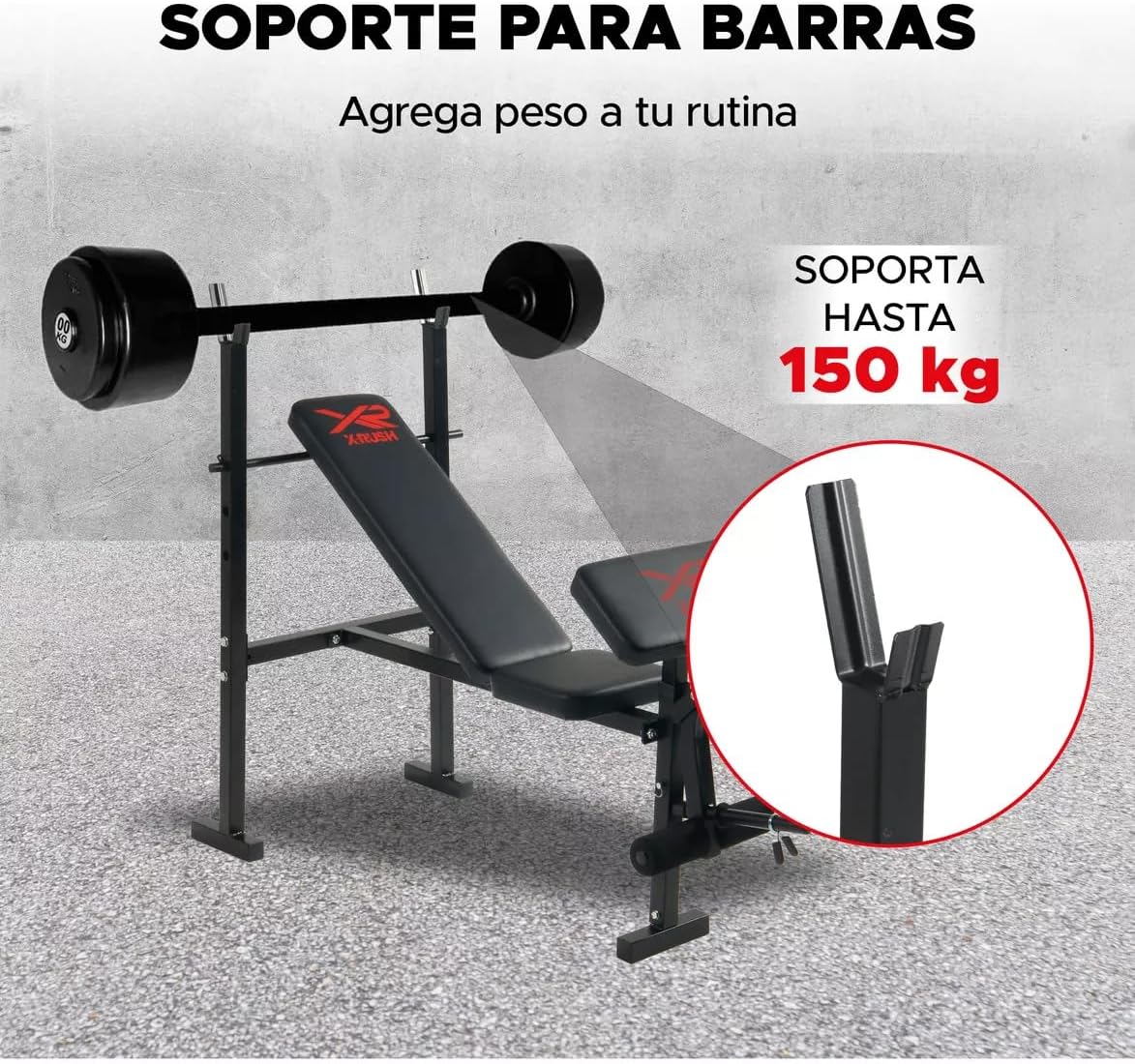 Banca de Pesas Profesional 300 kg – 3 Niveles (Plano, Inclinado, Declinado) + Soporte para Piernas – Estructura de Acero Reforzado, Ideal para Press Banca y Abdominales