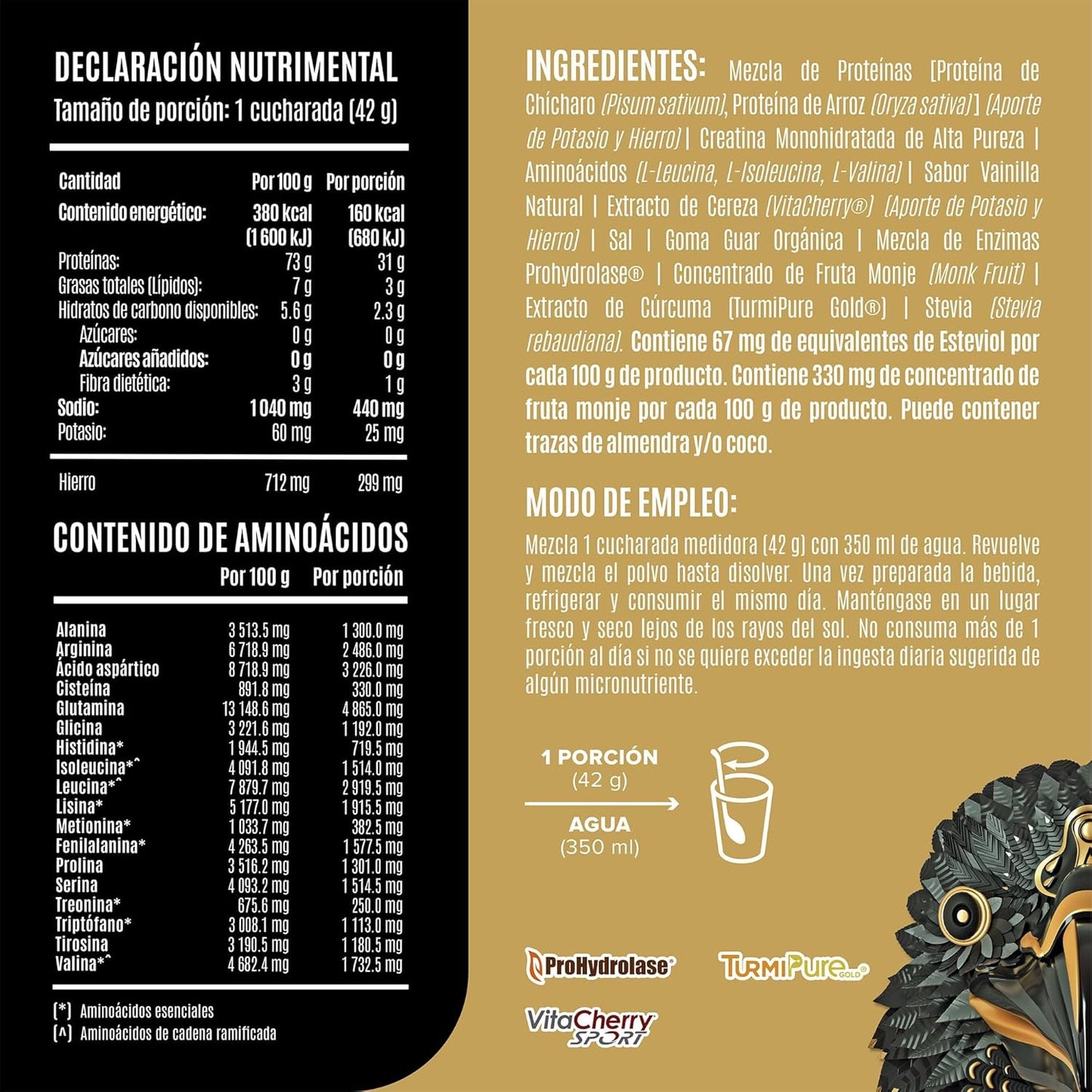 Birdman Falcon Performance Proteina Premium En Polvo, 30gr proteina, 3gr Creatina, 45 Porciones Sabor Golden Vanilla 1.9Kg