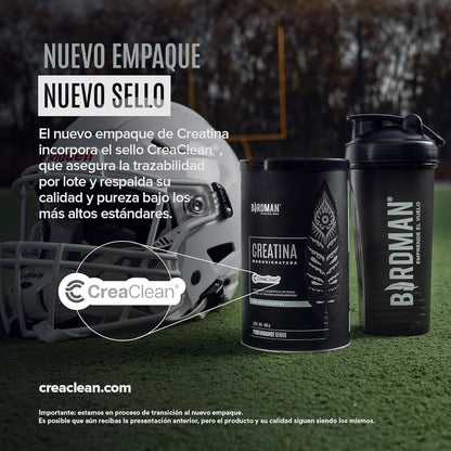 BIRDMAN Creatina Monohidratada de Alta Pureza En Polvo Sin Sabor, Preworkout, Alto Rendimiento | 90 Servicios | 450g.