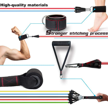 GIMCALO Bandas de Resistencia, Bandas de Resistencia multifuncionales para Entrenamiento de Fuerza y Equipos de Fitness. Ligas de Resistencia Pesada de 150 Libras apilable Ejercicio